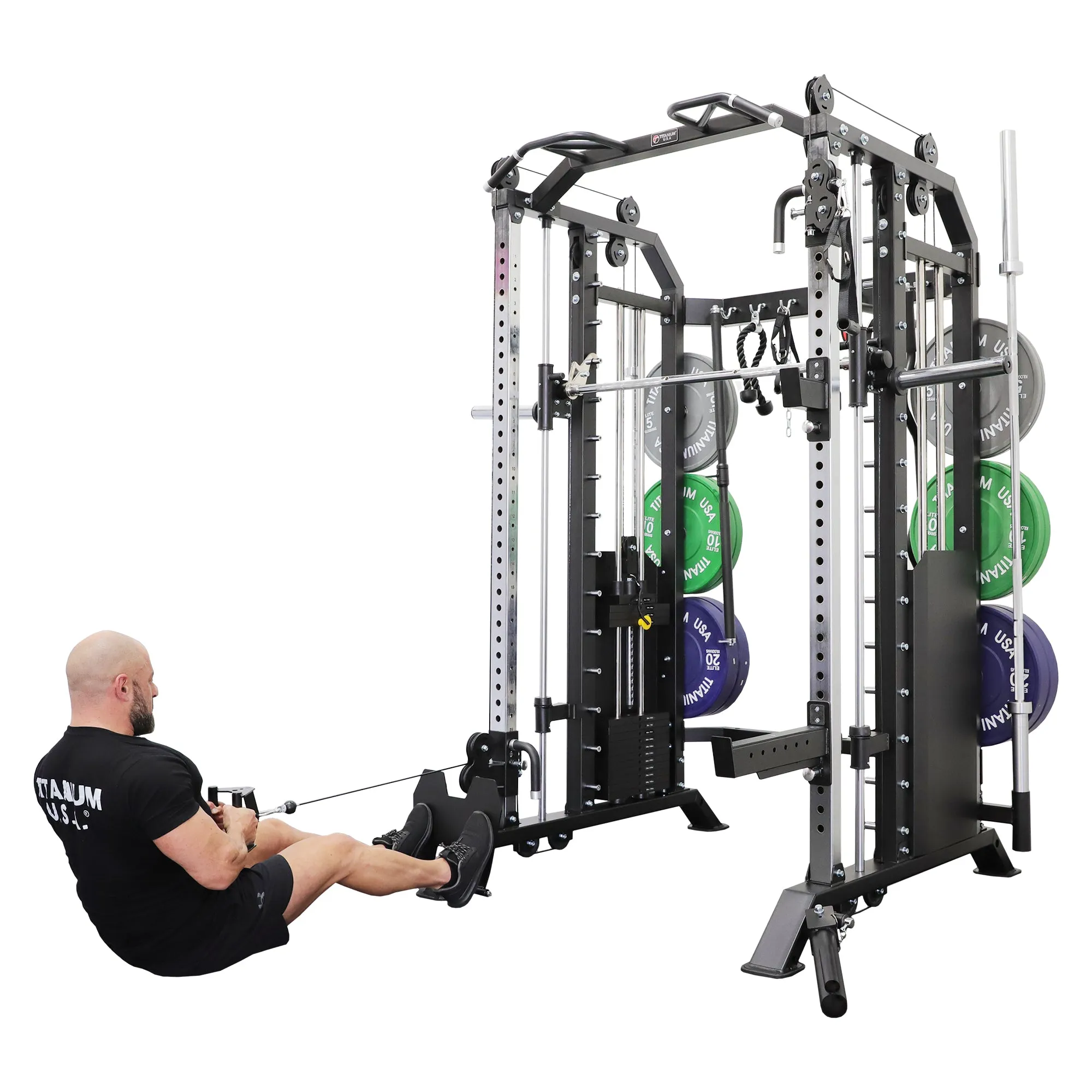 TITANIUM USA G40 GOLIATH FUNCTIONAL SMITH MACHINE WITH WEIGHT STACKS