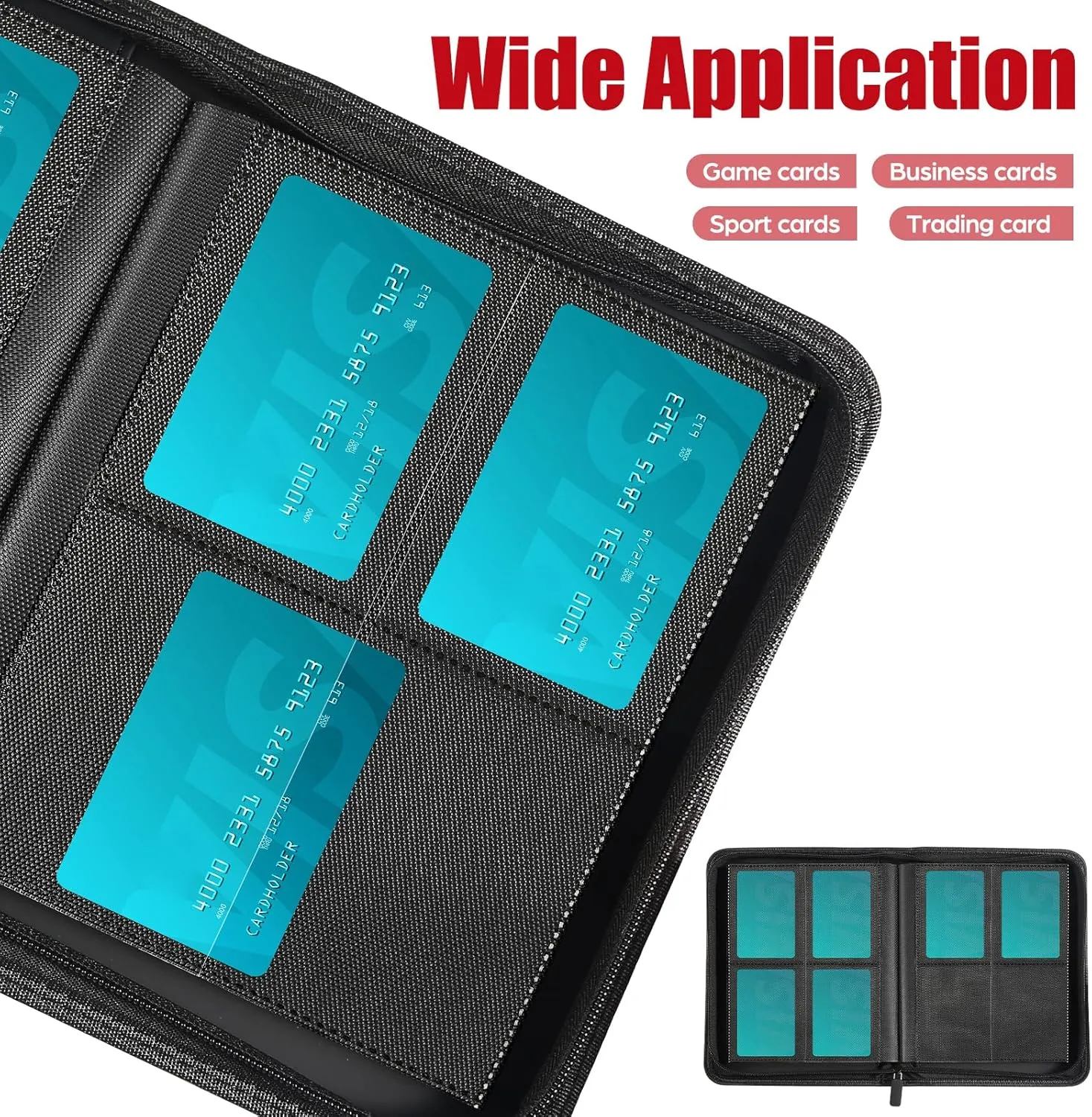 Trading Card Binder with Sleeves, Red, 288 Card Storage Capacity, Durable and Waterproof