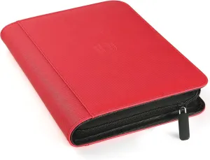 Trading Card Binder with Sleeves, Red, 288 Card Storage Capacity, Durable and Waterproof