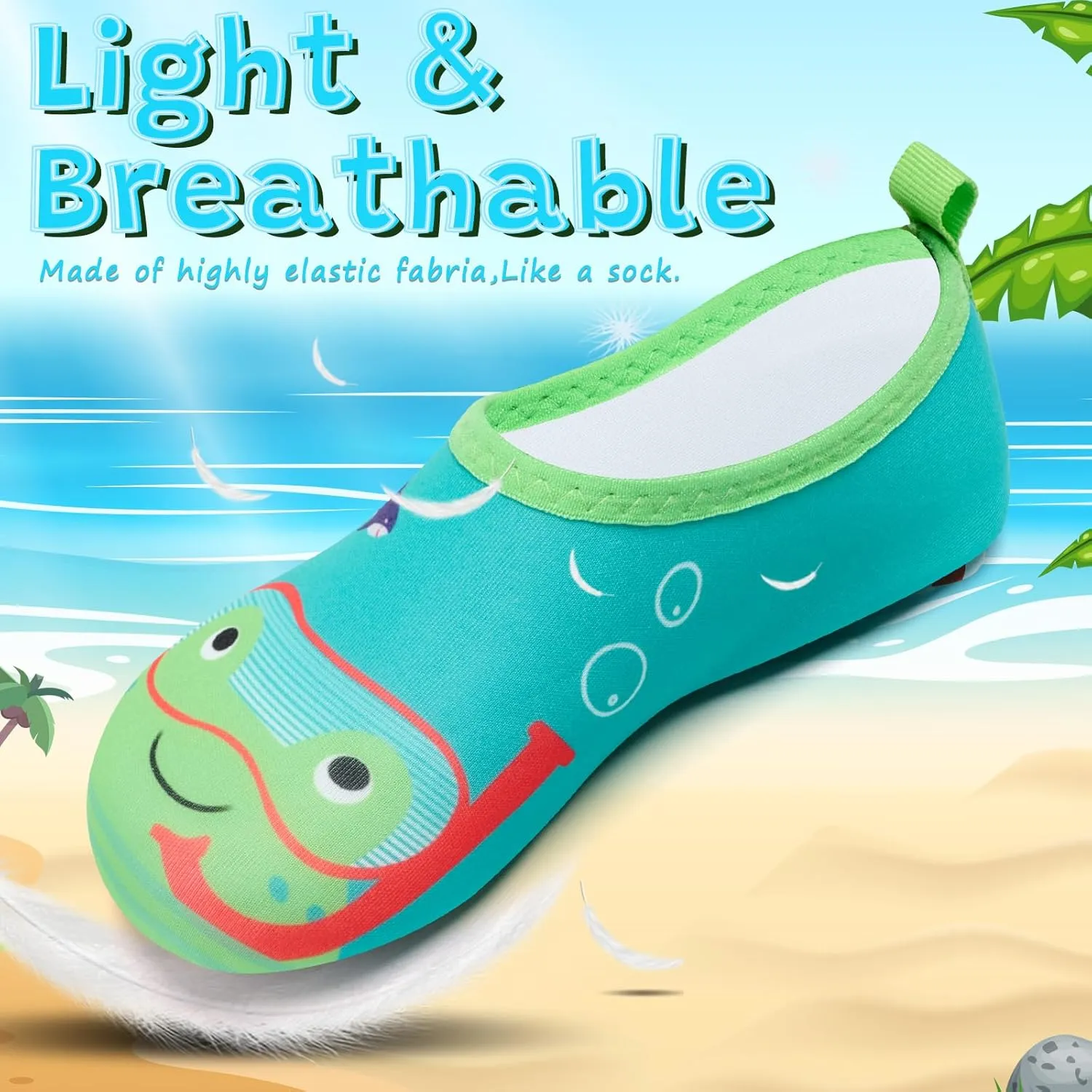 VIFUUR Kids Water Shoes Girls Boys Quick Dry Aqua Socks for Beach Swim Outdoor Sports