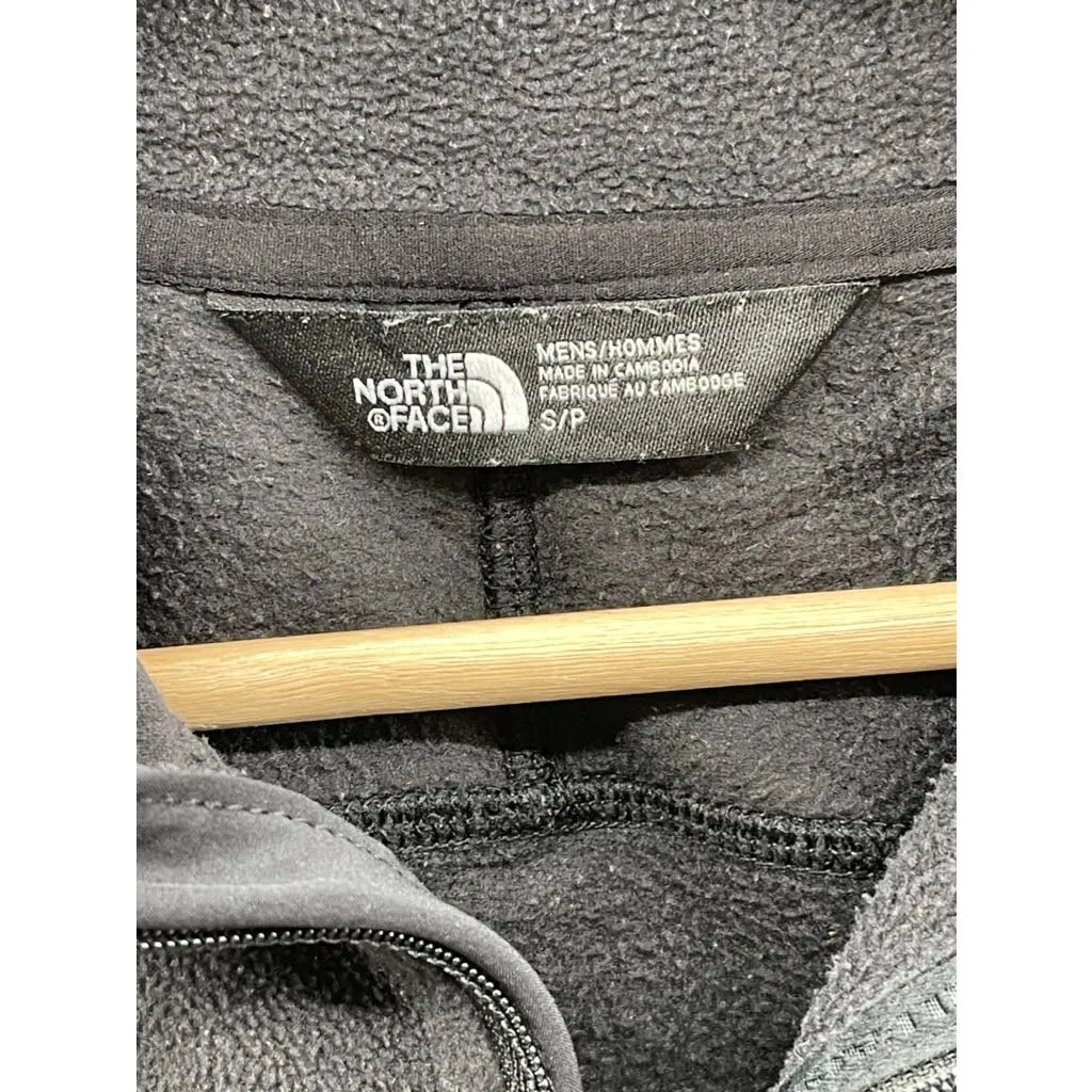 Vintage The North Face Men's Black 1/4 Zip Fleece Pullover