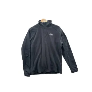 Vintage The North Face Men's Black 1/4 Zip Fleece Pullover