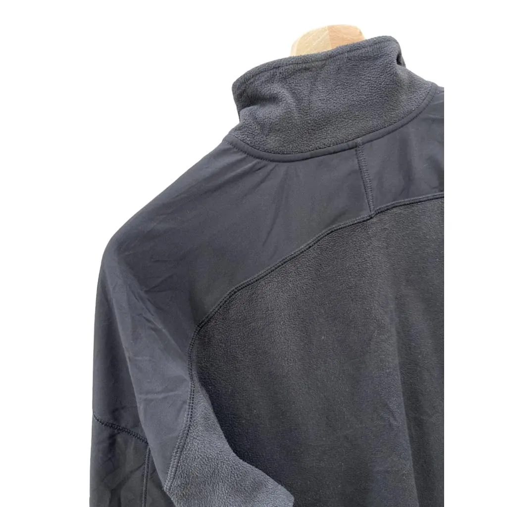 Vintage The North Face Men's Black 1/4 Zip Fleece Pullover