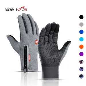 Winter Cycling Gloves Bicycle Warm Touchscreen Full Finger Gloves Waterproof Outdoor