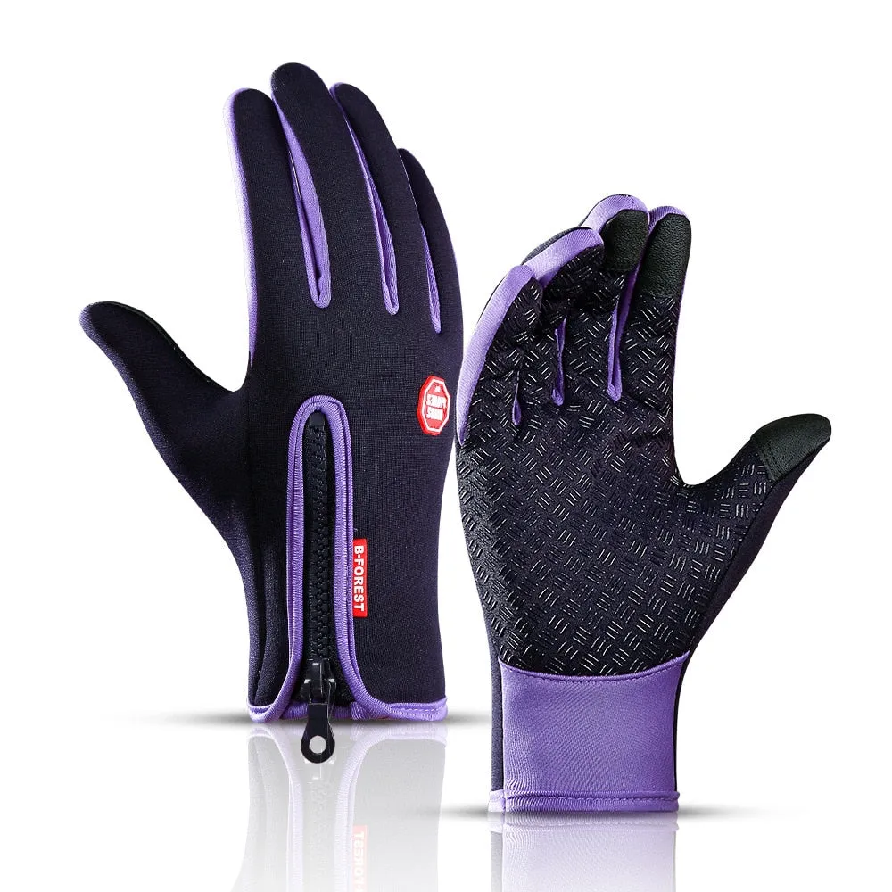 Winter Cycling Gloves Bicycle Warm Touchscreen Full Finger Gloves Waterproof Outdoor