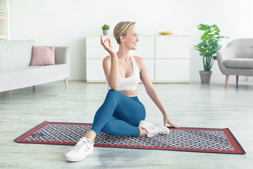 Yoga Mat | 6mm Thick | Blue | Non-Slip | Eco Friendly | Yune Yoga | Reiko