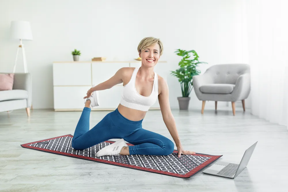 Yoga Mat | 6mm Thick | Blue | Non-Slip | Eco Friendly | Yune Yoga | Reiko