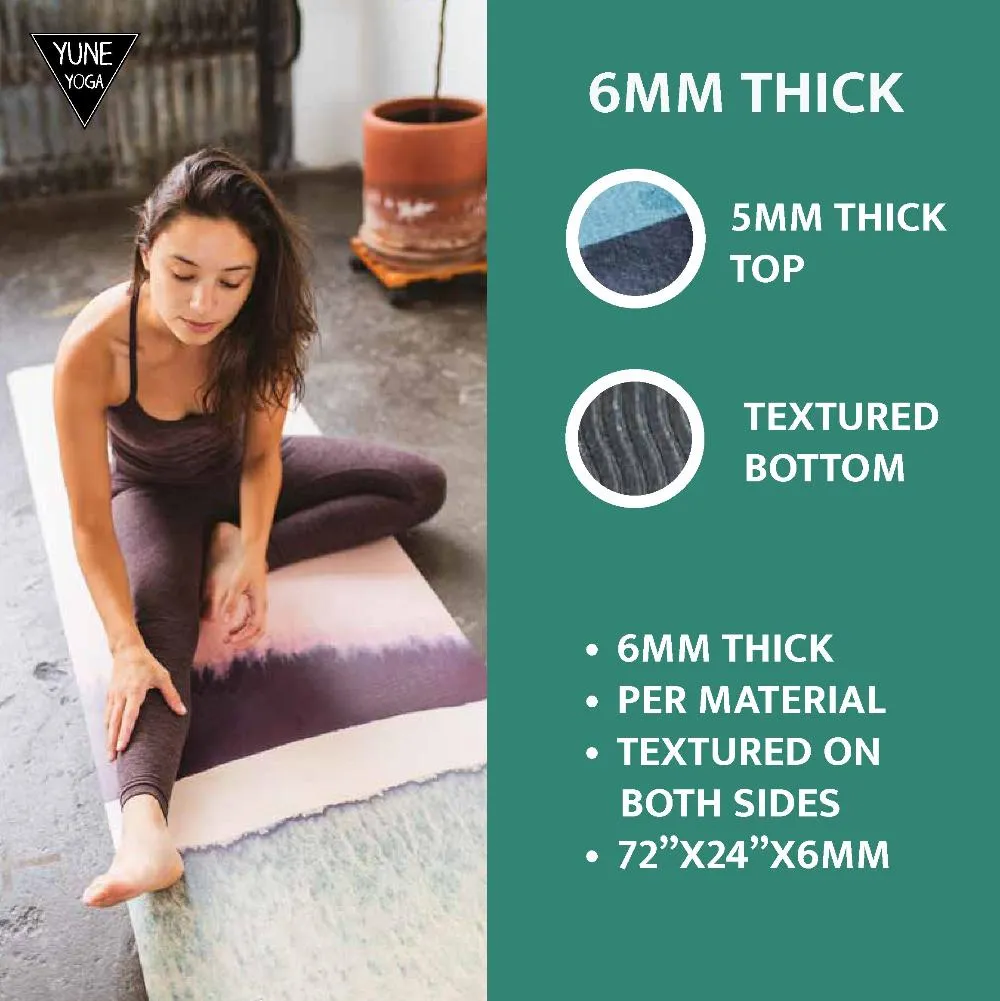 Yoga Mat | 6mm Thick | Multi Color | Non-Slip | Eco Friendly | Yune Yoga | Obsidian Ridge